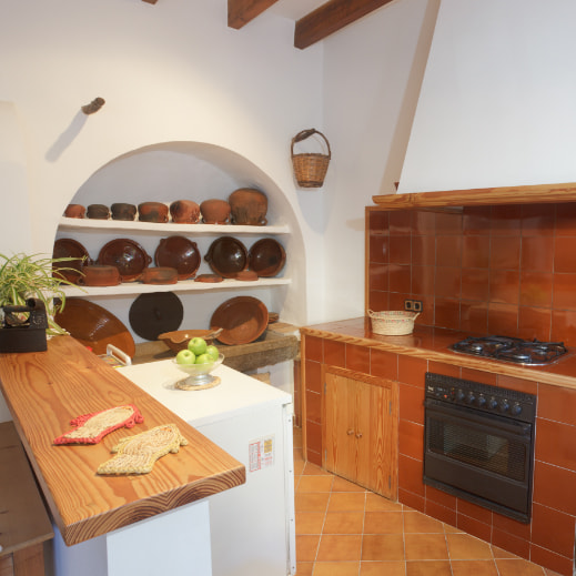 Kitchen of the hotel Can Tem in Alcúdia