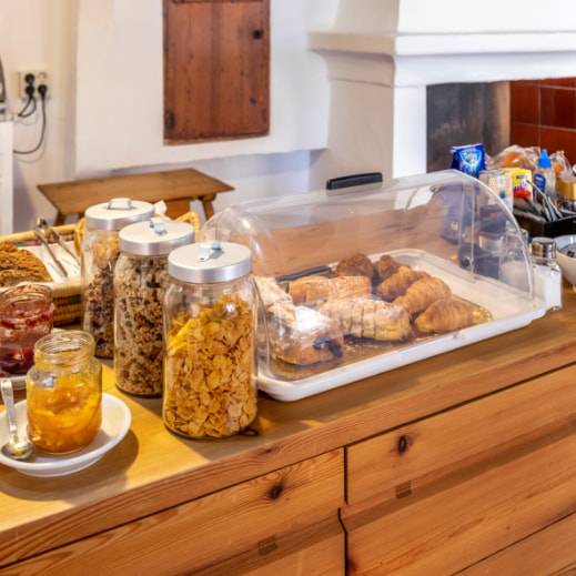 Breakfast table at the Can Tem Hotel