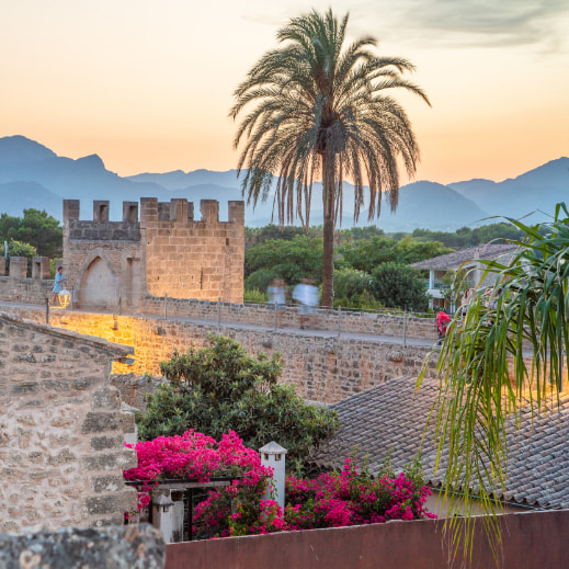 Views of the Alcudia walled town of Alcudia